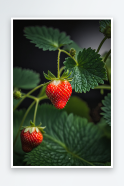 索洛图恩布赫贝格植物上草莓生长特写
