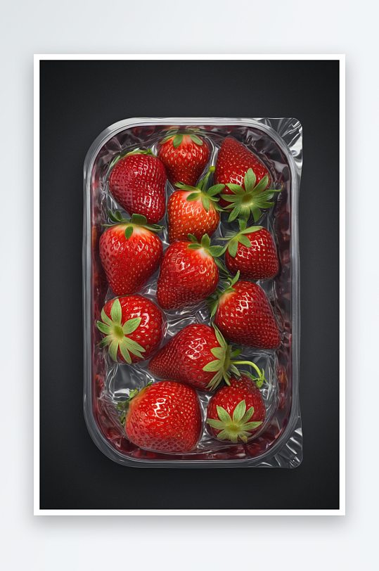 塑料包装红色大草莓美味红浆果
