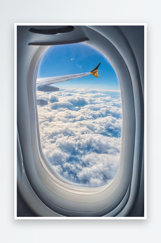 航空旅行从飞机窗口鸟瞰图外面你可以看到飞