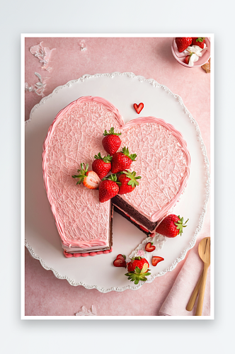 蛋糕心形蛋糕草莓蛋糕巧克力蛋糕架