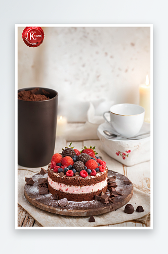 草莓蛋糕松脆巧克力