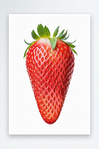 白色背景上分离一半草莓