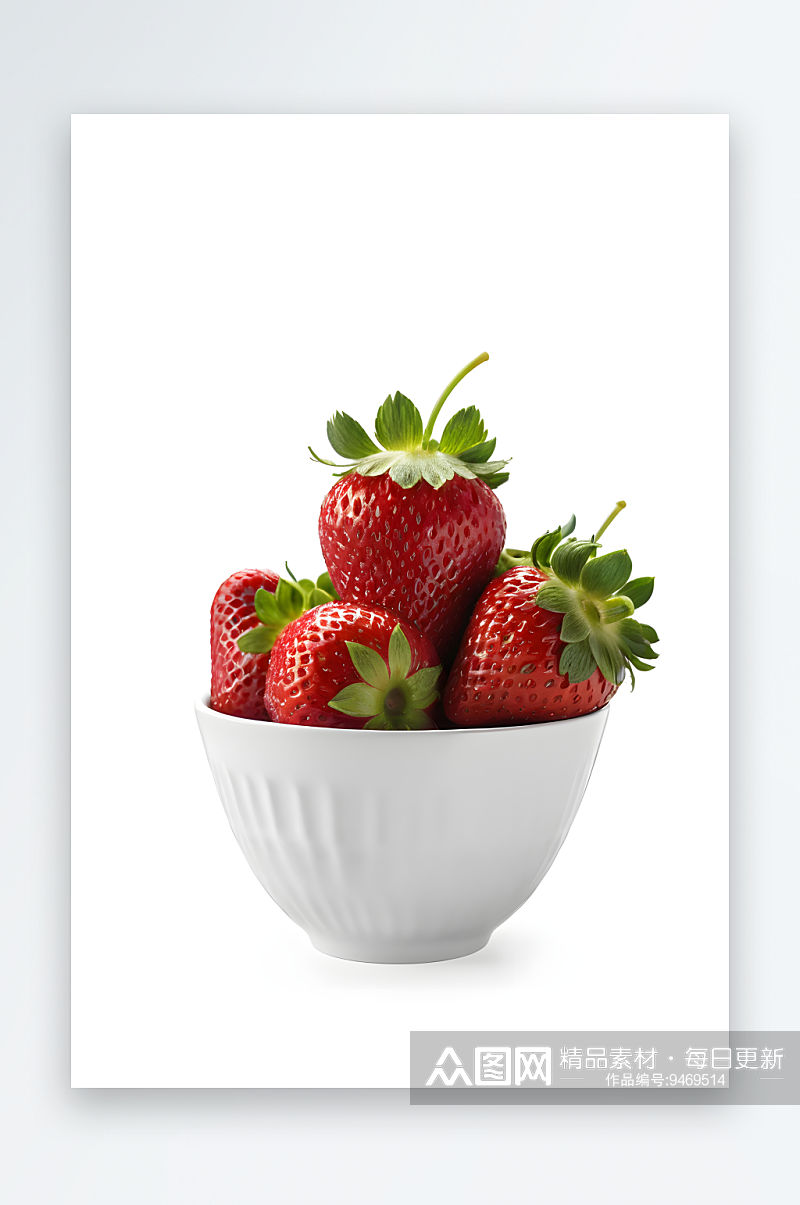 一碗草莓工作室照片素材
