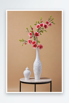 桌子上花瓶仿真花摆件装饰品图片