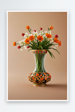 桌子上花瓶仿真花摆件装饰