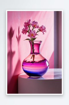 粉色系花瓶元素图片