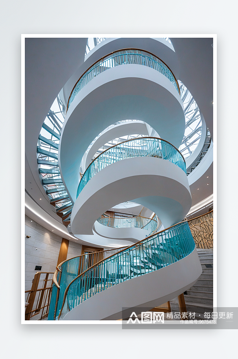 美克美家室内旋梯楼梯建筑结构素材