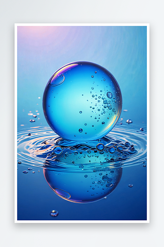 蓝色水面与气泡渲染
