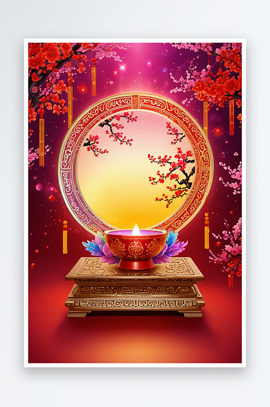 中传统节日春节新年装饰