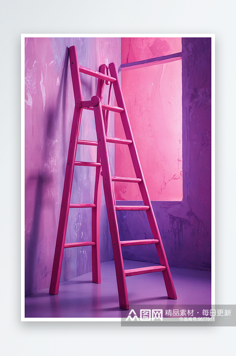 粉色艺术性室内阶梯电商背景素材