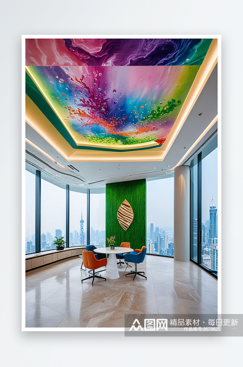 上海长三角绿洲智谷商务区办公大楼室内空间素材