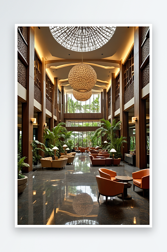 新加坡圣淘沙酒店大厅内景