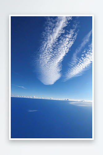 蓝色天空简约几何大气场景