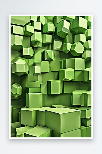 绿色产品展台三维图形背景