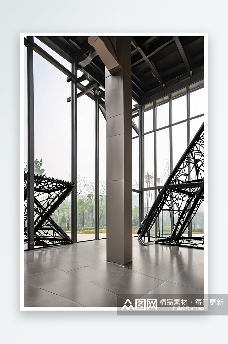 杭州天目里术馆内部结构钢结构素材