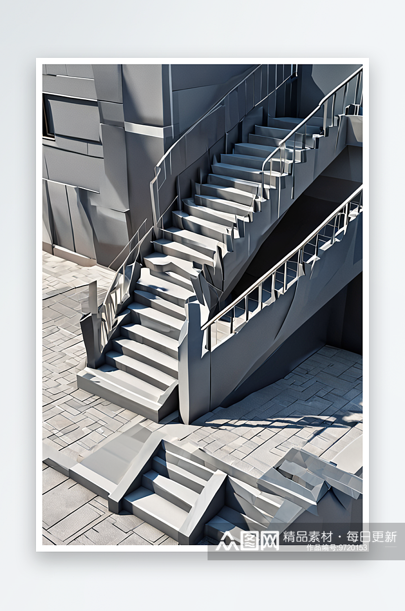 公共空间的楼梯图片素材