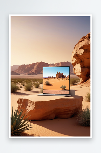 沙漠元素现代电商广告展览空间背景