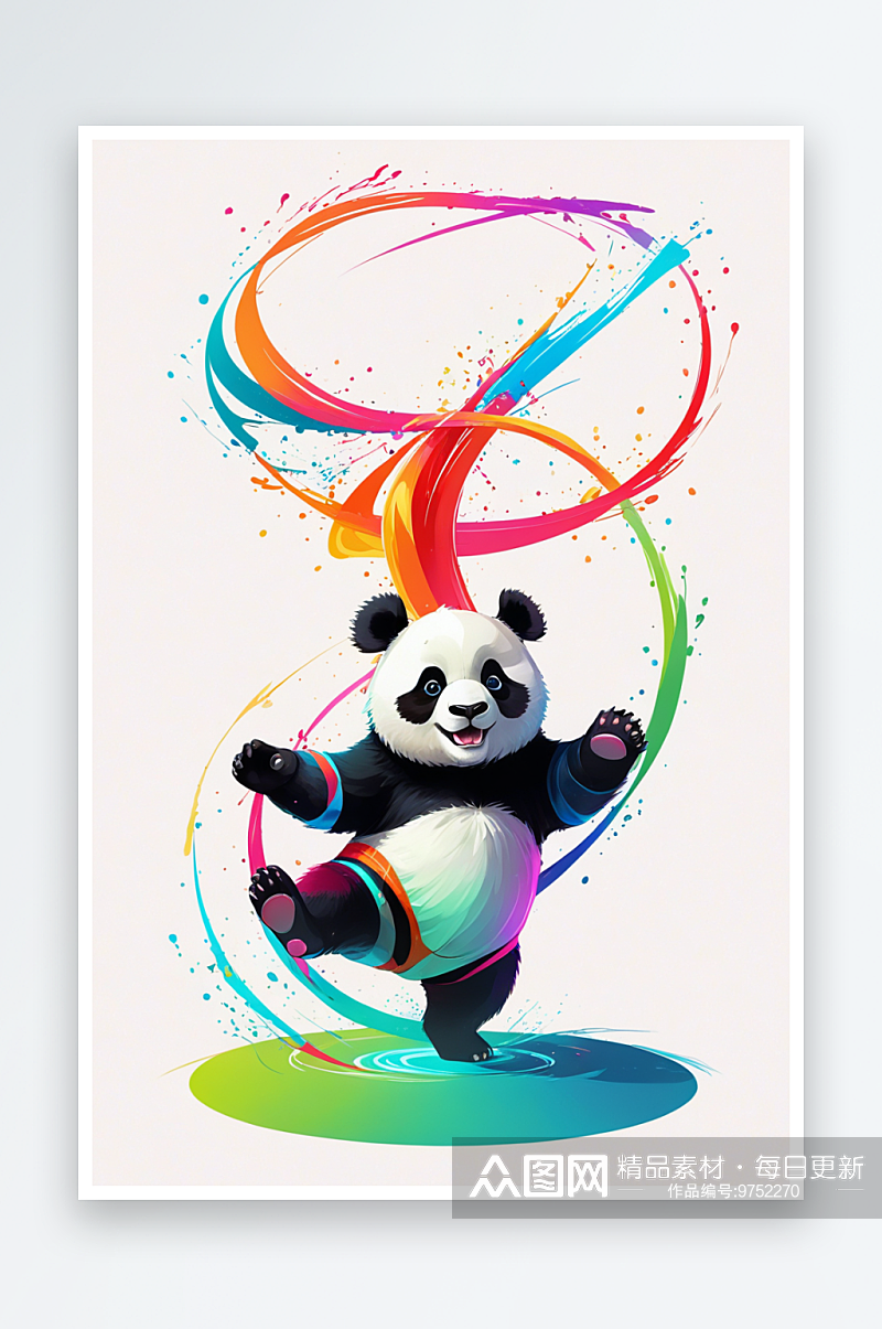 熊猫特写元素图片素材