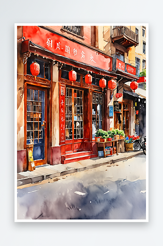 上海店铺元素图片
