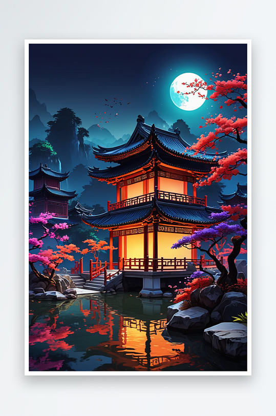 禪意風(fēng)古建元素圖片