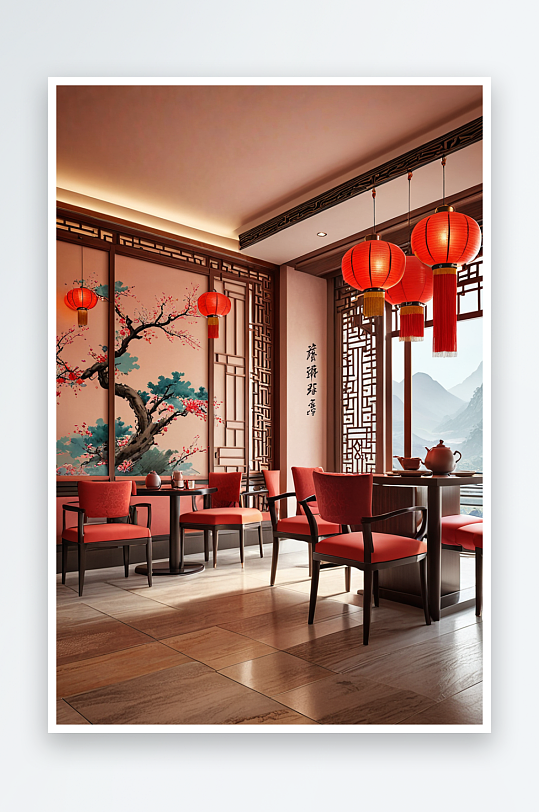 现代新中式风格茶室