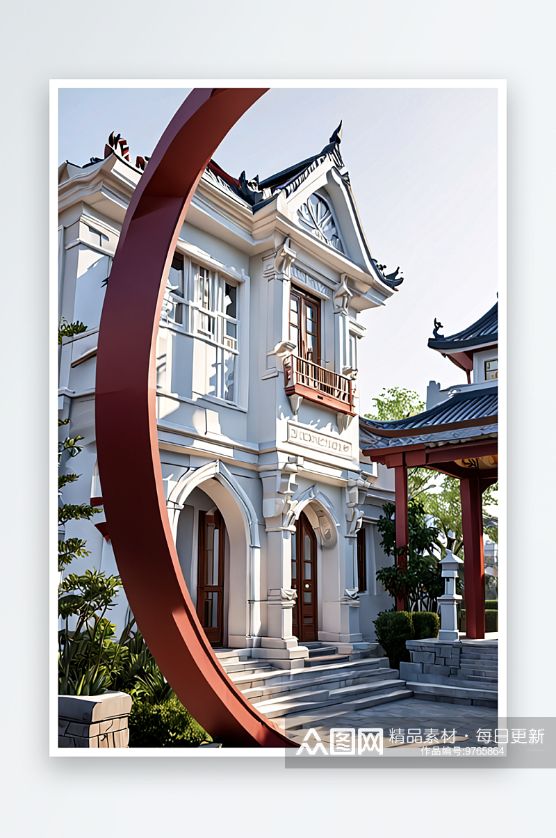 中式上海别墅装修设计实景素材