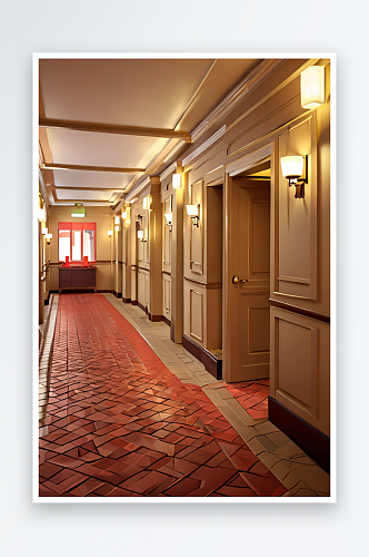 酒店走廊元素图片