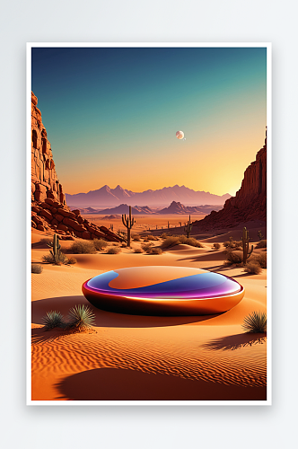 沙漠元素现代电商广告展览空间背景