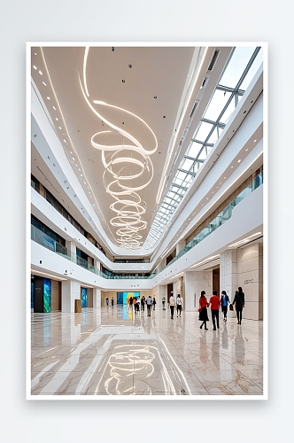 宁波城市展览馆建筑内部设计艺术线条感