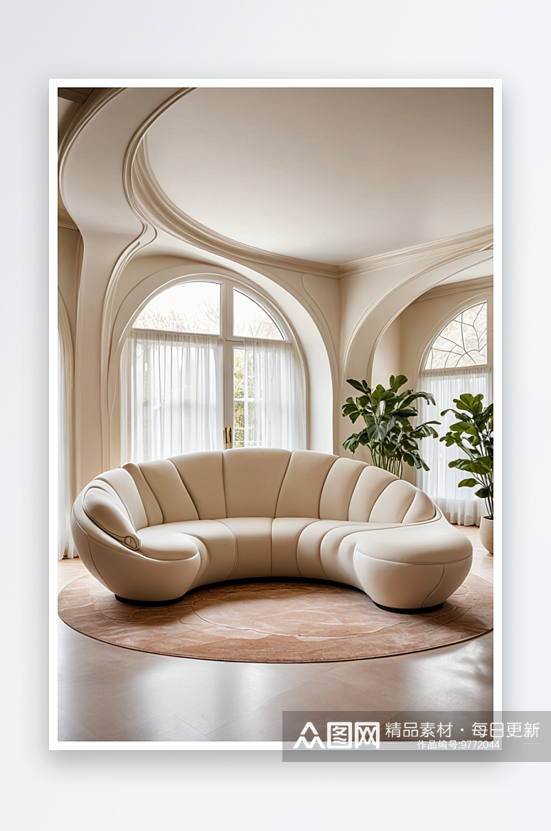 现代风格豪宅室内客厅沙发素材