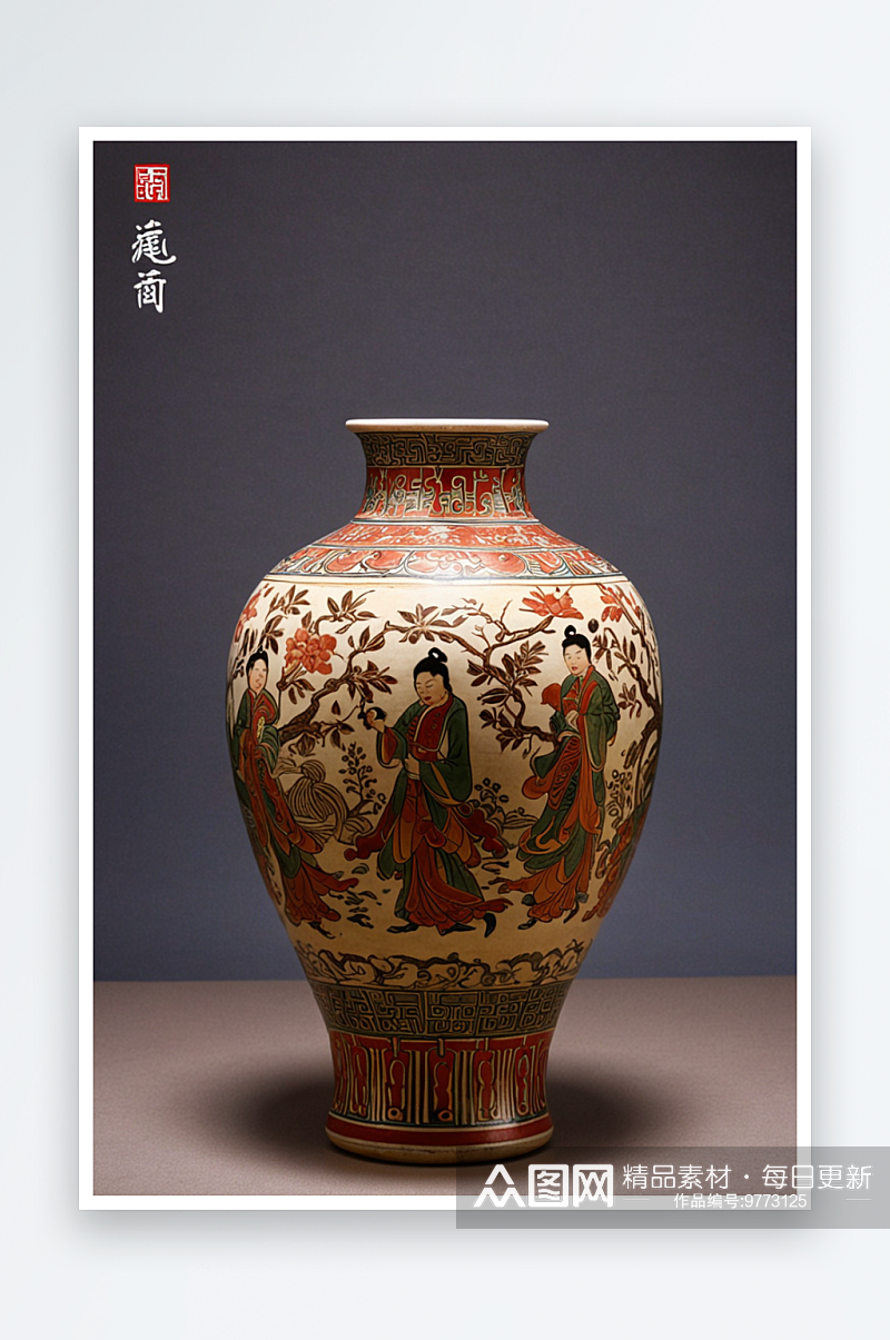 博物馆历史文化展陶瓶素材