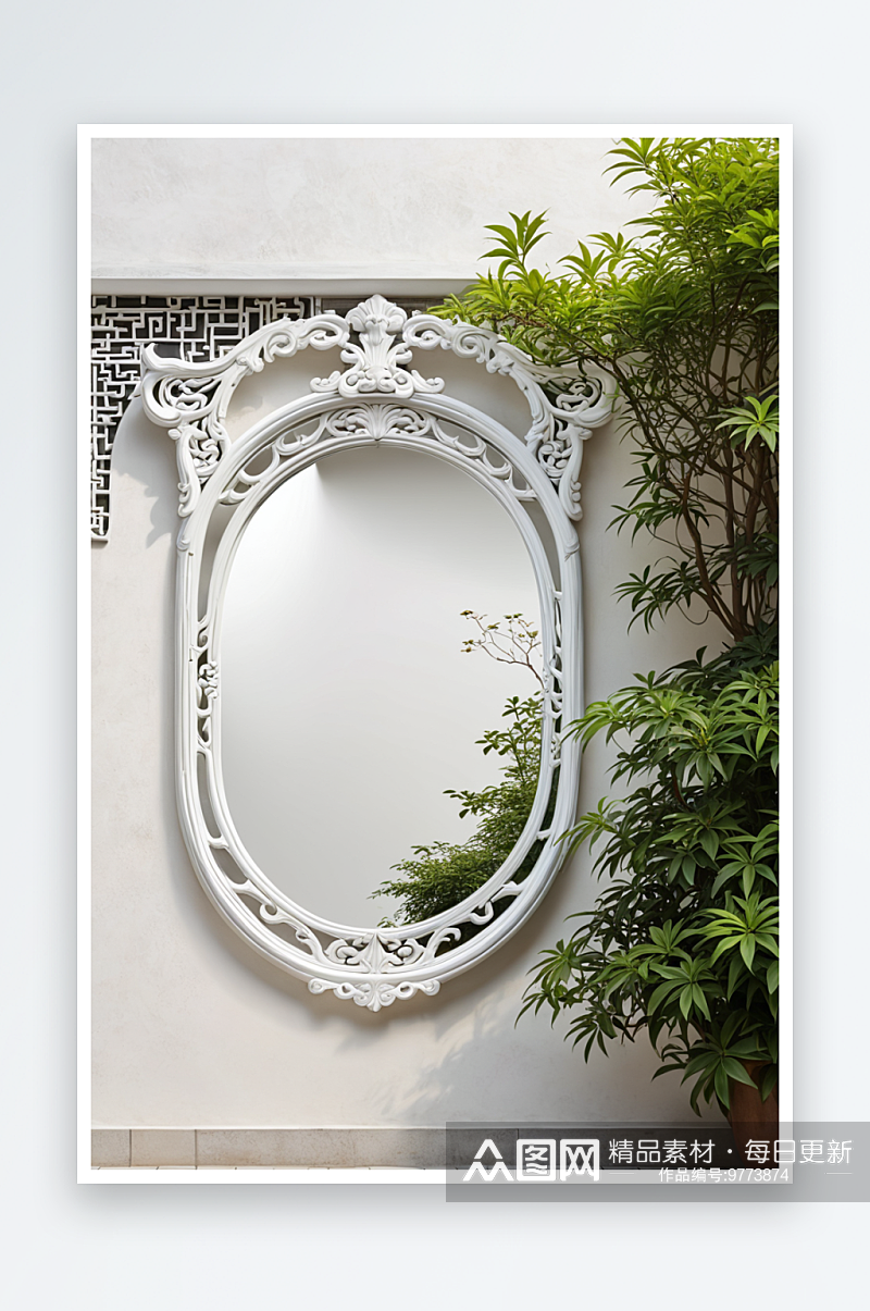 中式式庭院白墙空镜中式元素背景素材