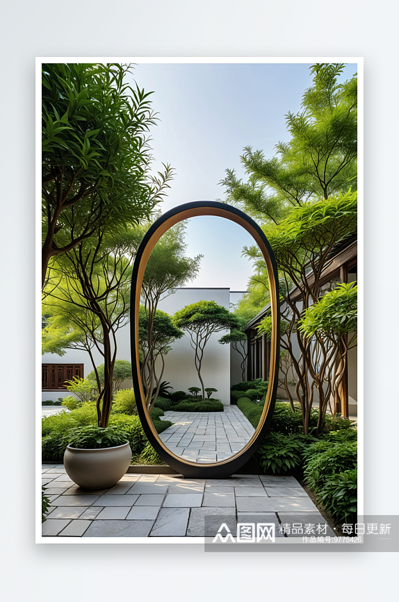 苏式园林空镜江南庭院景观设计素材