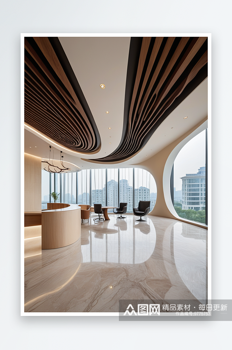 上海长三角绿洲智谷办公大楼室内空间素材