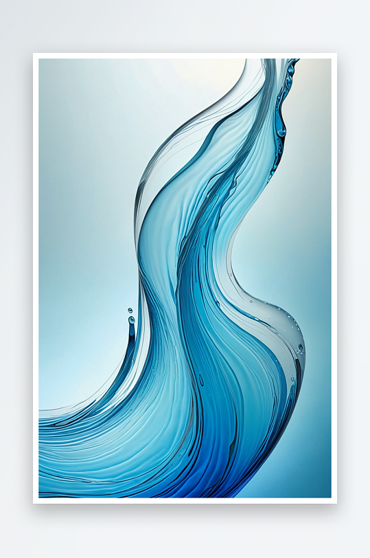 蓝色水面与透明玻璃渲染