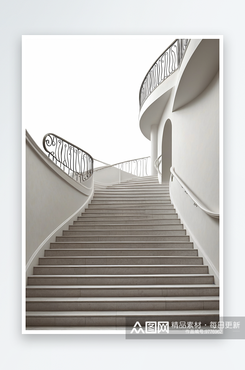 极简风格低饱和度楼梯阶梯阶级建筑设计背景素材