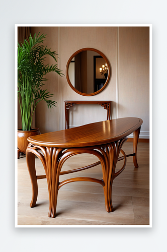 古典中式式客厅木家具设计静物特写