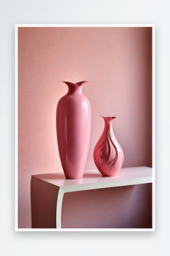 粉色系花瓶艺术图片