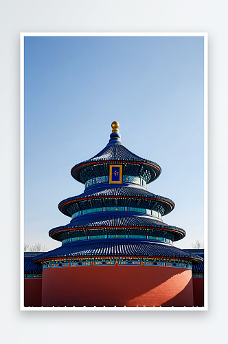 北京天坛公园祈年殿古建筑景区城市风光