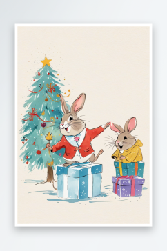 兔子和老鼠的圣诞约会
