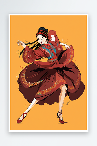 跳舞的维吾尔族女孩