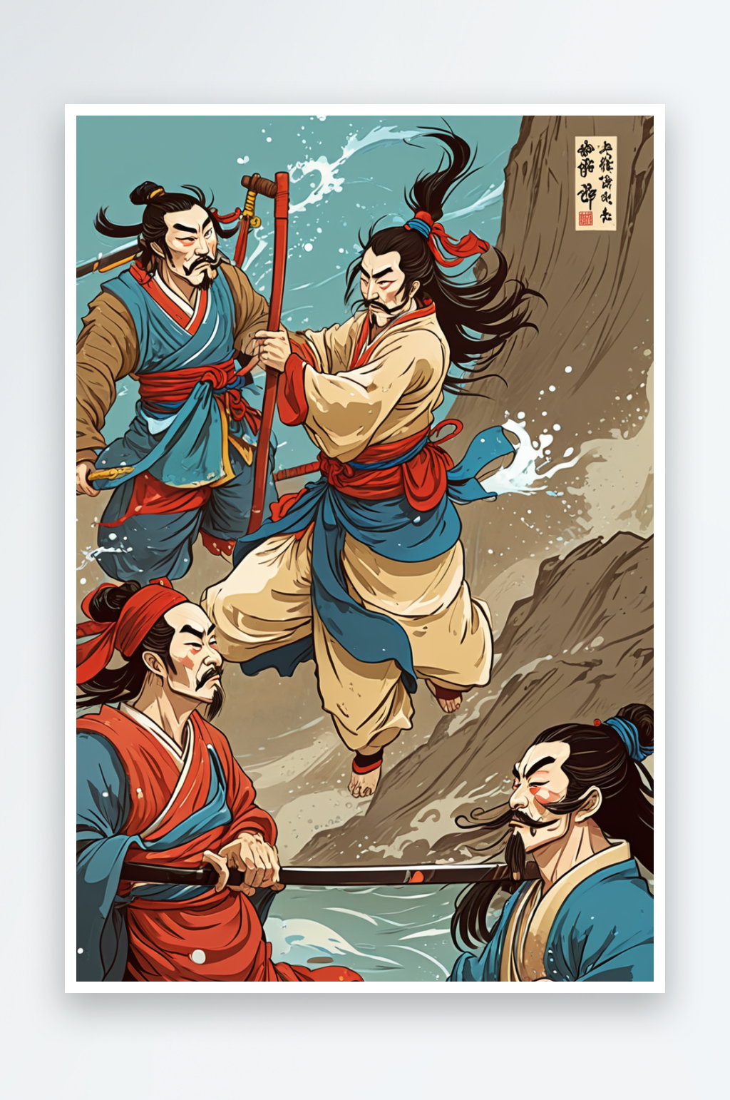 水浒传插图插画图片素材