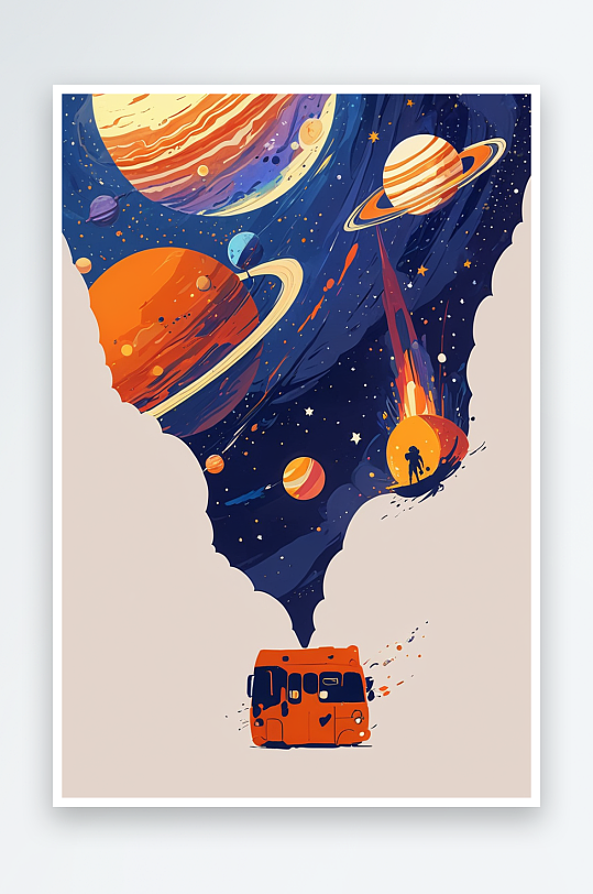 书中迸发出亮光星球行星环绕星空璀璨