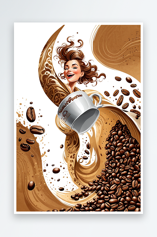 咖啡豆品牌插画包装