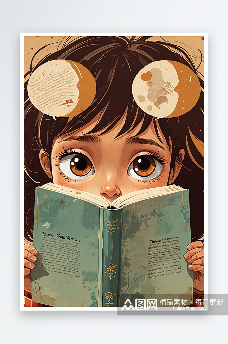 孩子读书是你去看世界的路素材