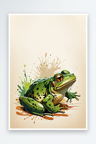 儿童节青蛙插画图片