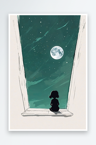 独自一人也能感到开心的小事窗边赏月