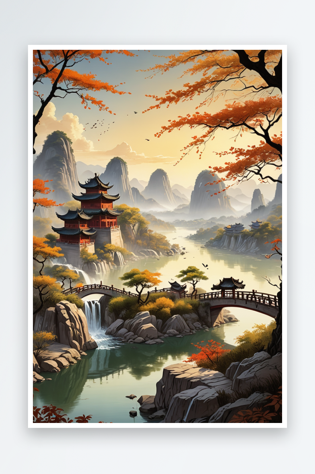 周日历漫风景图片素材