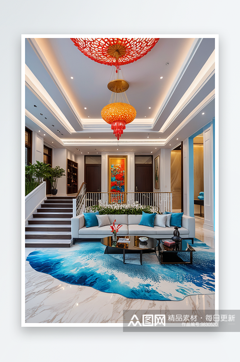 中国上海别墅装修设计空间实景素材
