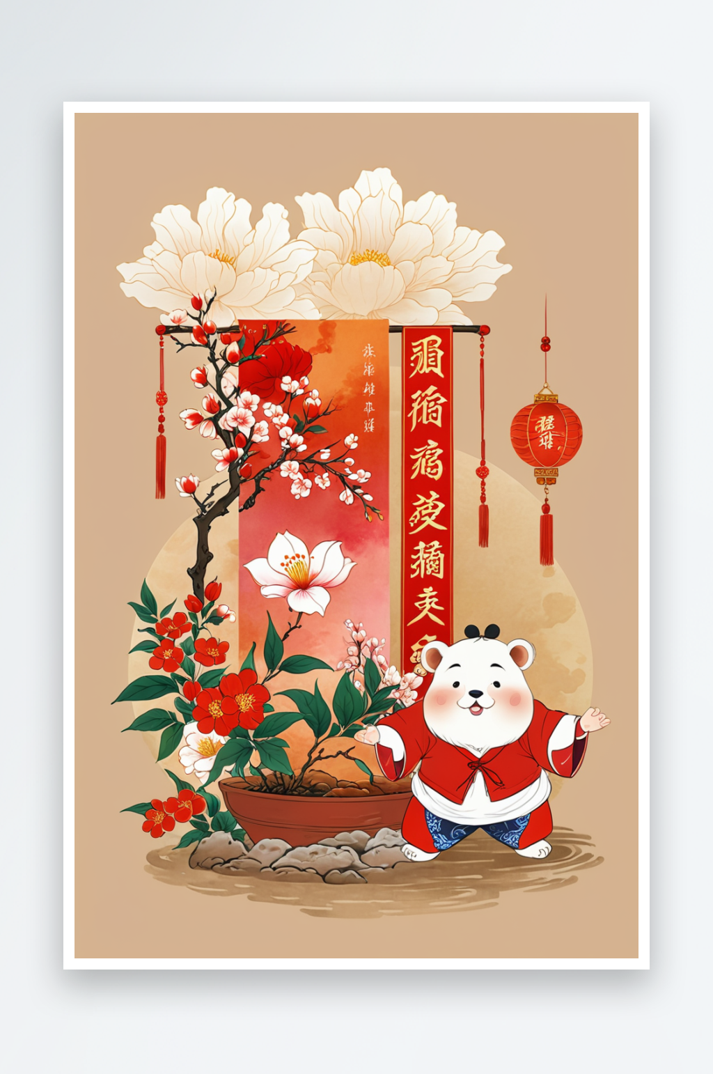 中传统腊月二十七年俗插画素材